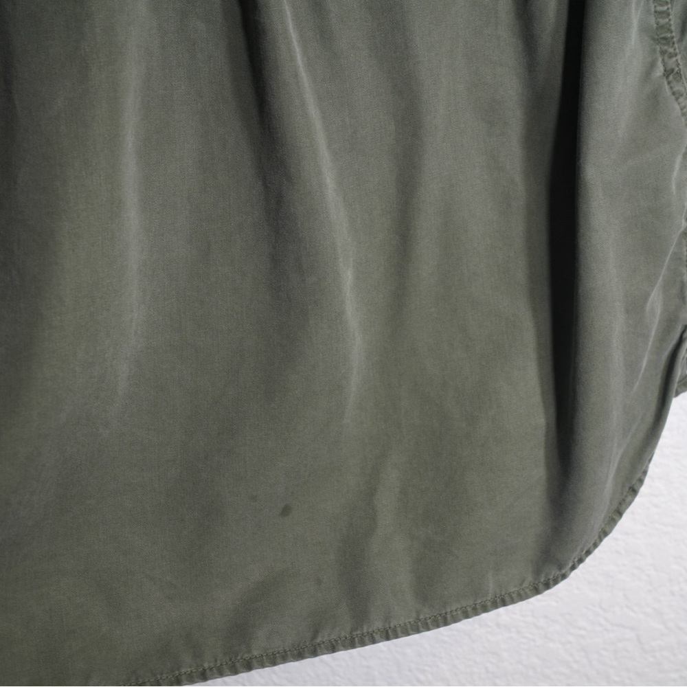 Tommy Bahama Shirt Women's SIZE Small PALM MOSS GREEN button down long sleeve - Picture 11 of 12